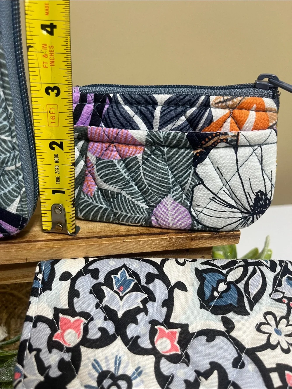 Bundle Vera Bradley mini wallet, luggage tag,small coin purse & travel wallet